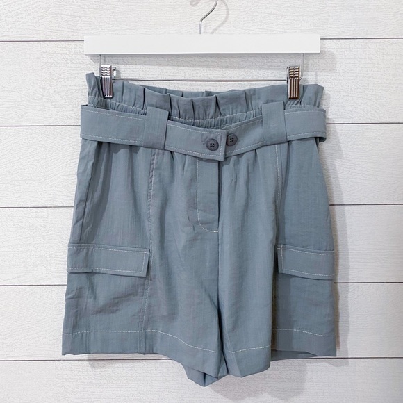 NWT Moon River Cinched Cargo Shorts Slate Grey Anthropologie - Picture 9 of 10